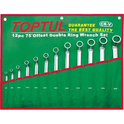 Набор накидных ключей Toptul GAAA1204 метрические 6-З2 мм с углом 75° 12 шт. (106-112- GAAA1204)