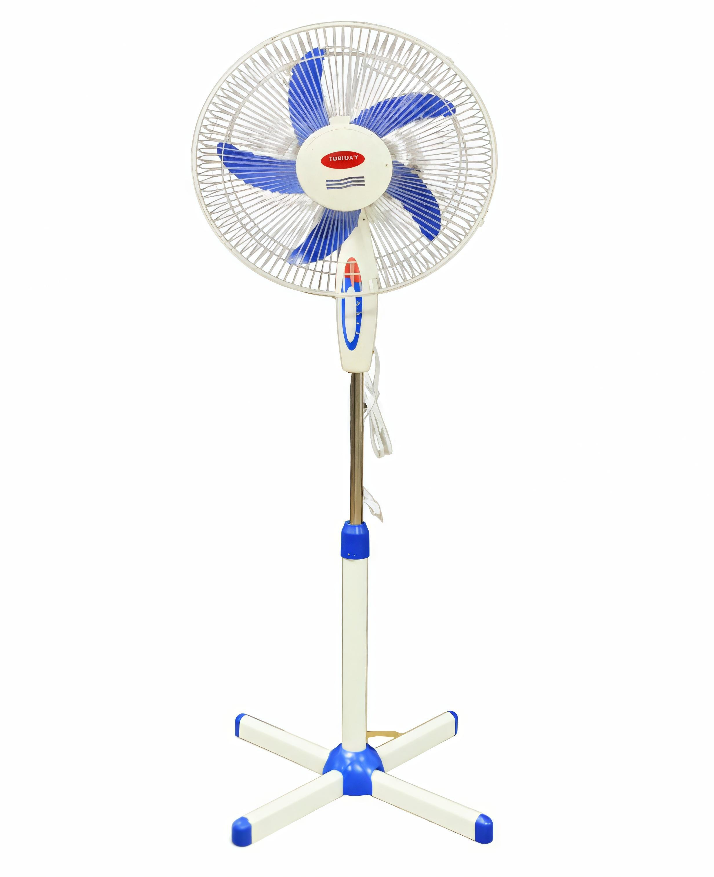 Напольный вентилятор WimpeX WX 1612 с регулировкой высоты 3 режима работы 100 Вт Бело-синий (2104618589)