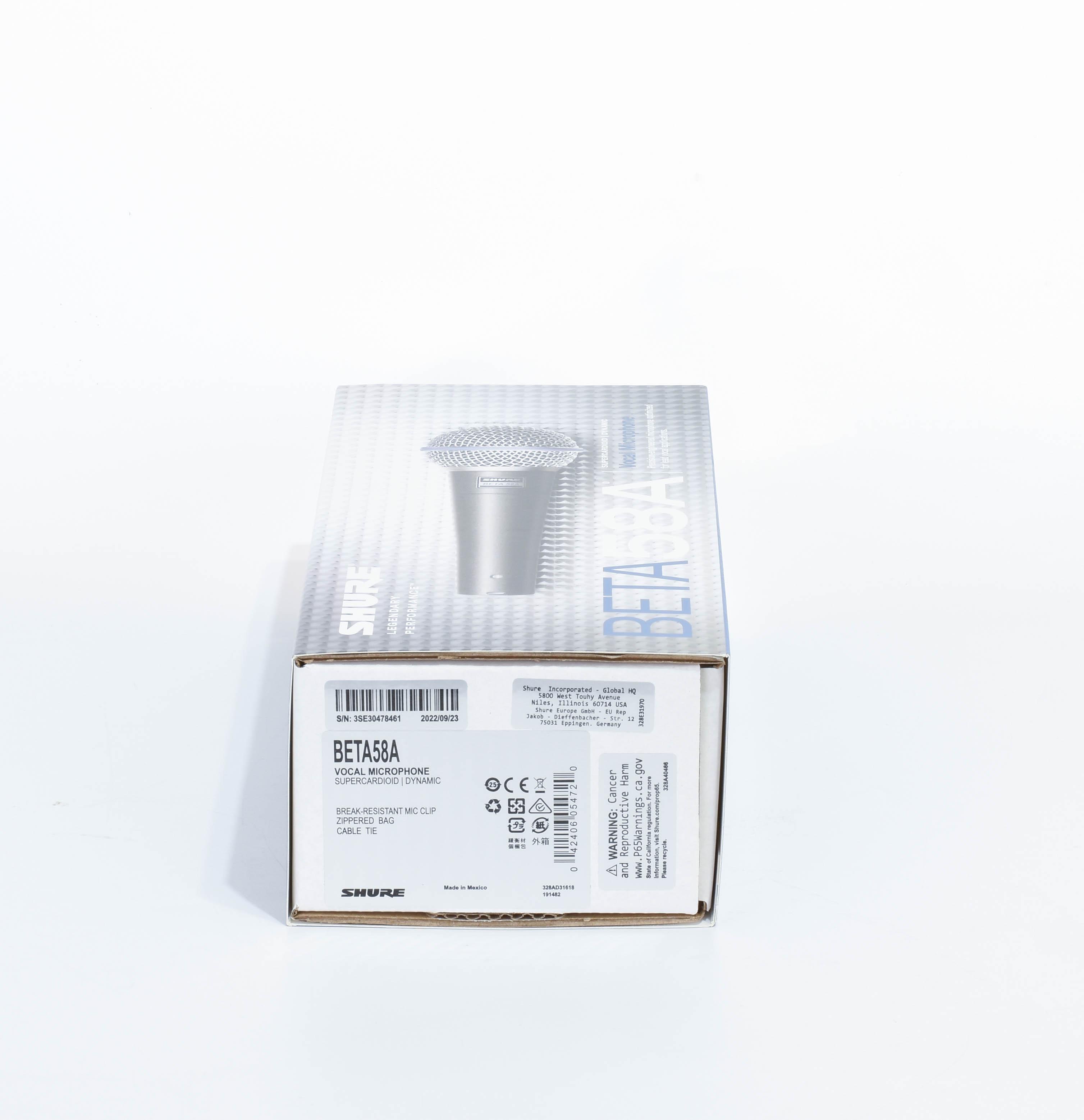 Мікрофон вокальний професійний SHURE BETA 58A шнуровий (0107) - фото 3 Мікрофон вокальний професійний SHURE BETA 58A шнуровий (0107) - фото 3