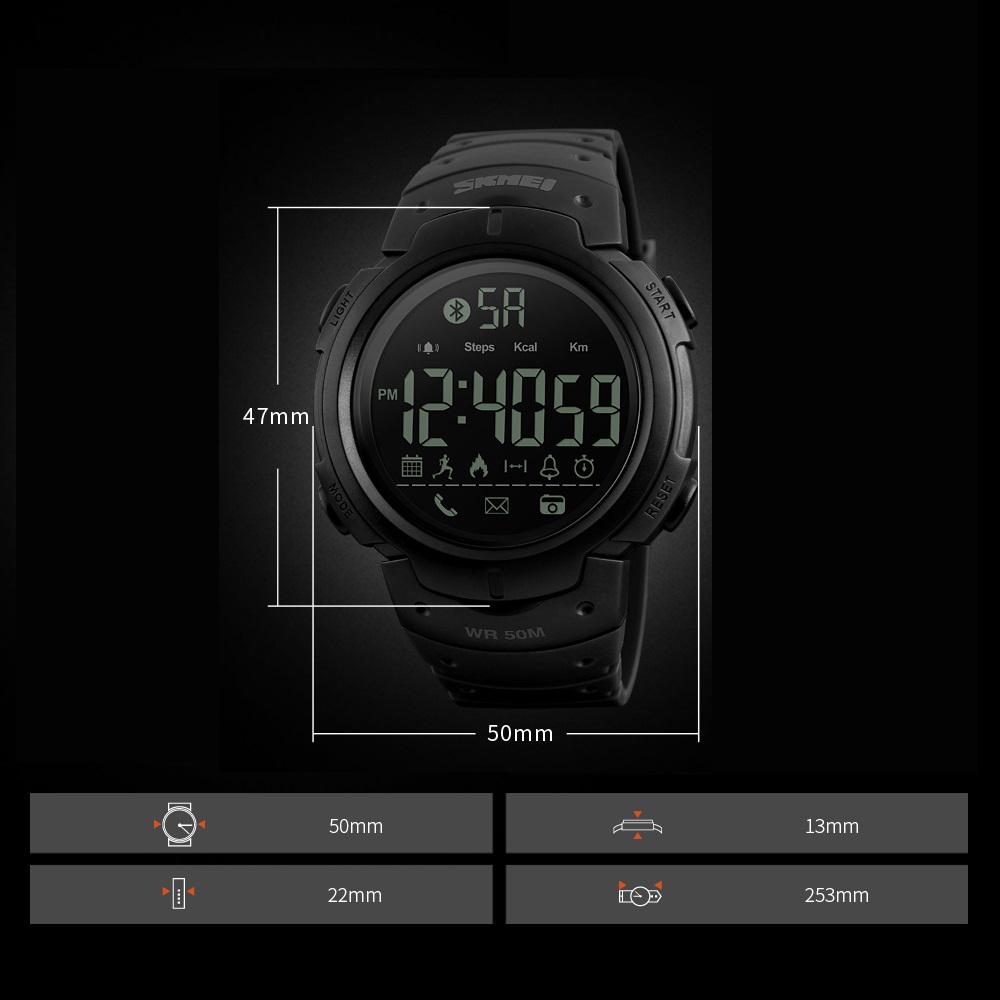Наручний годинник спортивний чоловічий Skmei Чорний (1301 Black) - фото 5