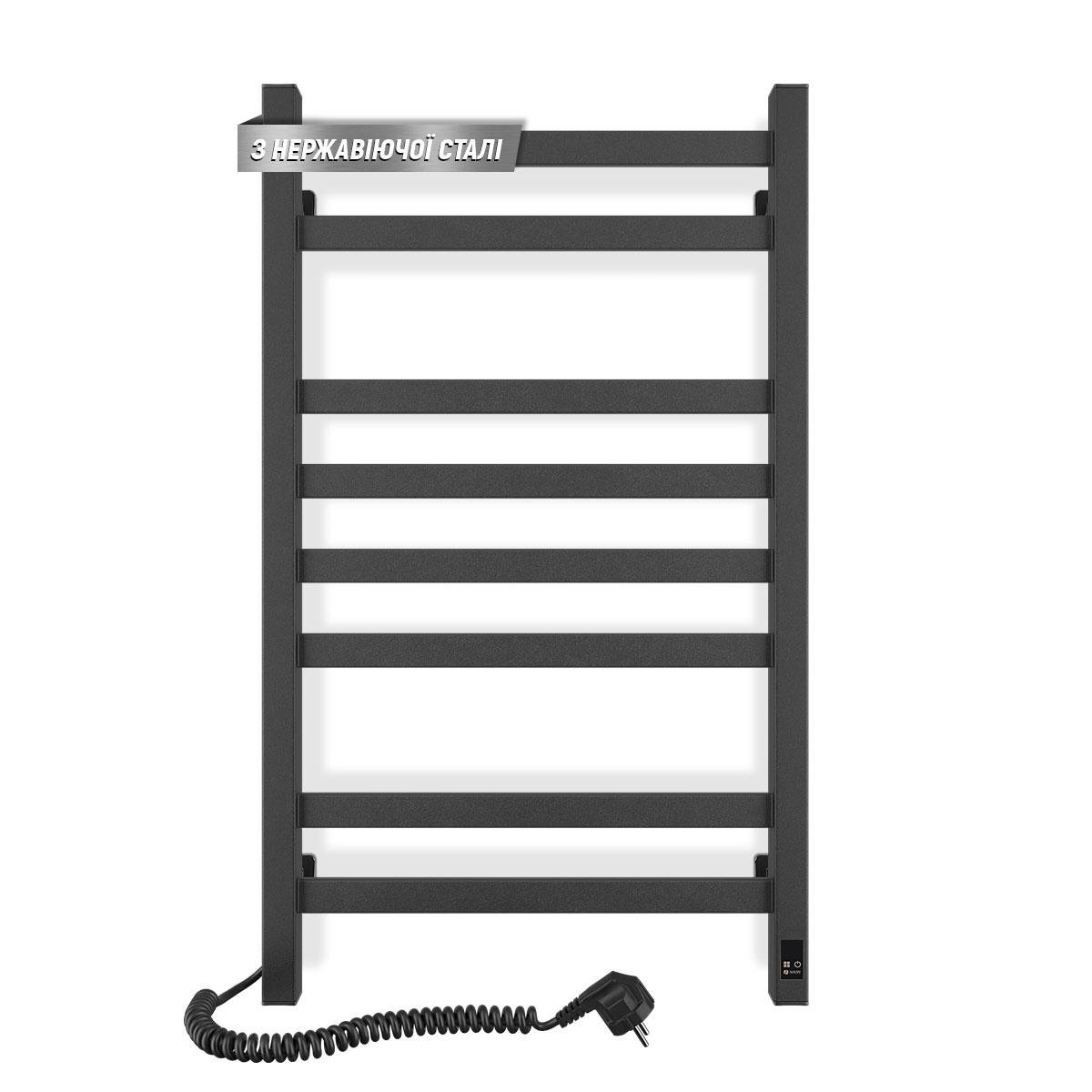 Рушникосушка Авангард Sensor з таймером ліва 480х800 мм Чорний муар (10-228153-4880)