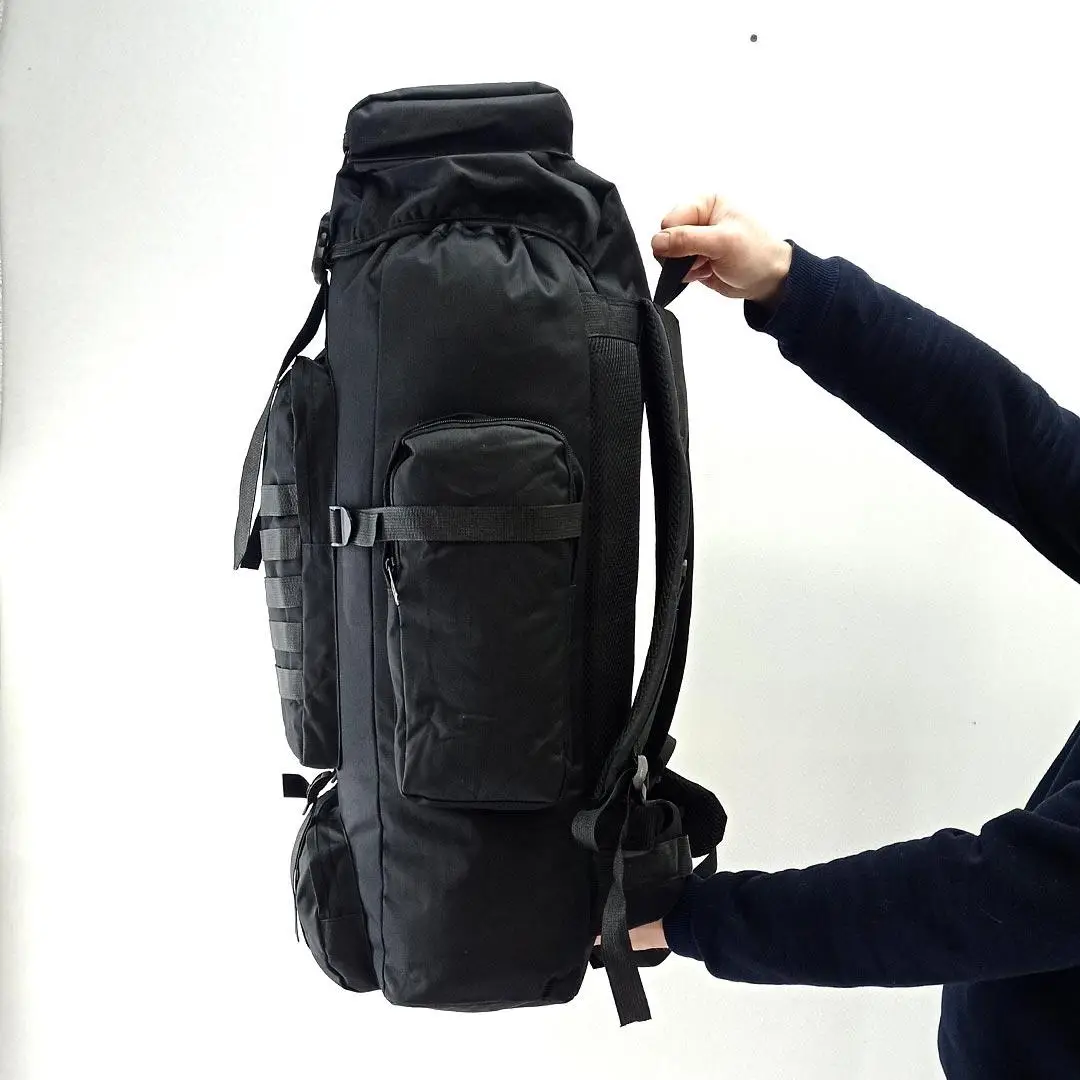 Рюкзак армійський Tactical із системою MOLLE 70 л Чорний (ta70E-black) - фото 4 Рюкзак армійський Tactical із системою MOLLE 70 л Чорний (ta70E-black) - фото 4