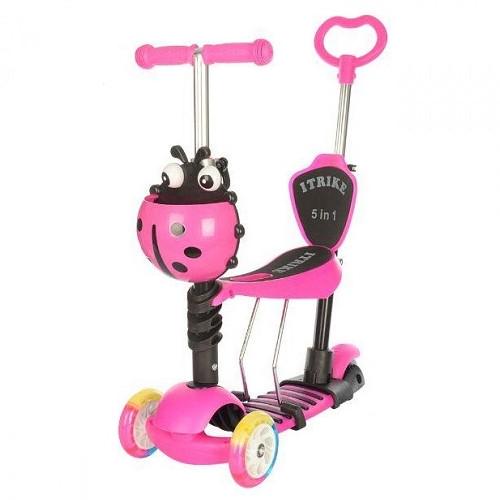 Самокат детский Profi JR 3-026-C-1 Maxi 5в1 Розовый (JR 3-026-C-1-6)