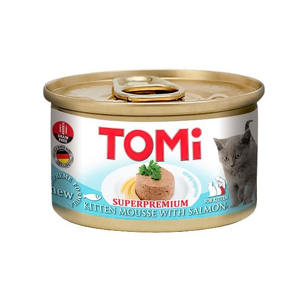 Консерви для кошенят мус TOMi For Kitten Salmon лосось 85 г (166680)