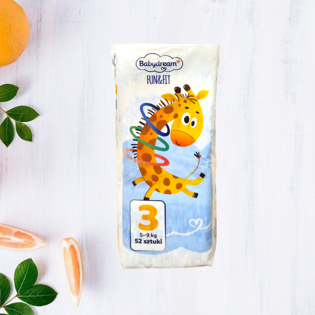 Підгузки Babydream Fun&Fit 3 Midi 5-9 кг 52 шт. Підгузки Babydream Fun&Fit 3 Midi 5-9 кг 52 шт.