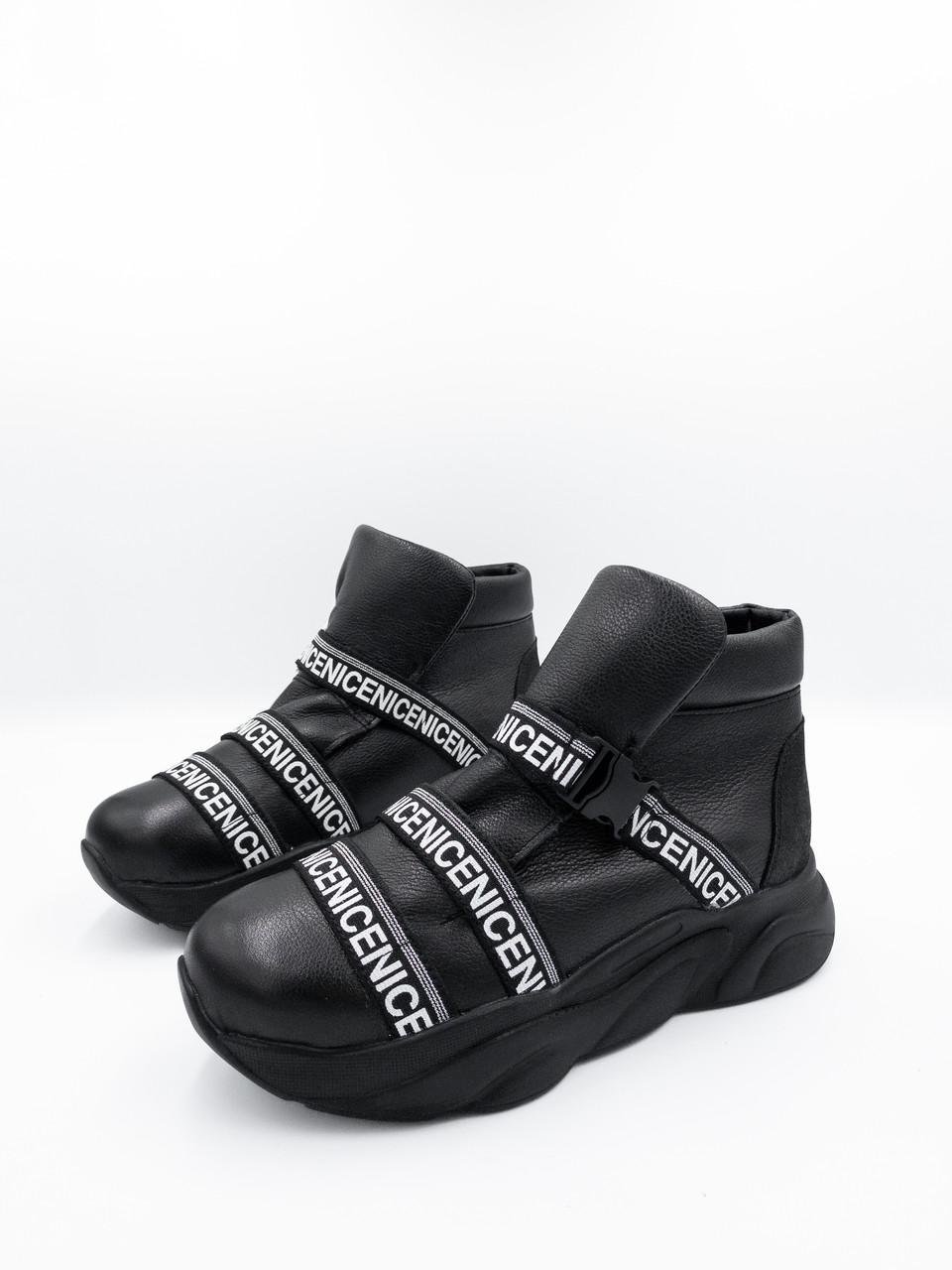 Ботинки демисезонные женские Bistfor натуральная кожа р. 36 Черный (96337/436ут)