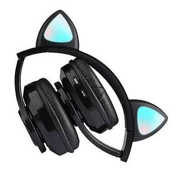 Беспроводные Bluetooth наушники Cat Ear с кошачьими ушками Черный