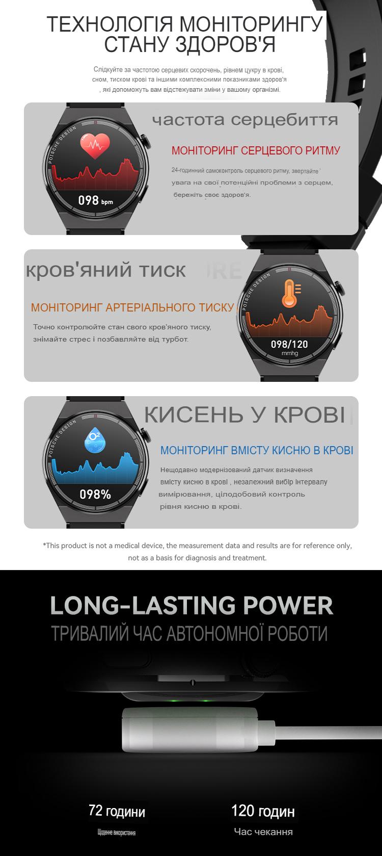 Смарт-годинник Smart Watch HW23 Max Poische Design 1,52" series 8 Чорний (2145-01) - фото 8