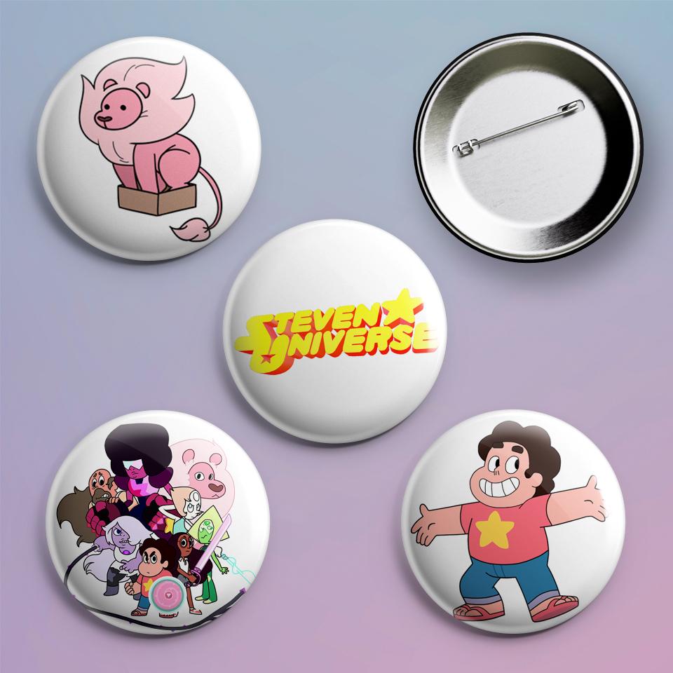 Значки на рюкзак с принтом Steven Universe 4 шт.
