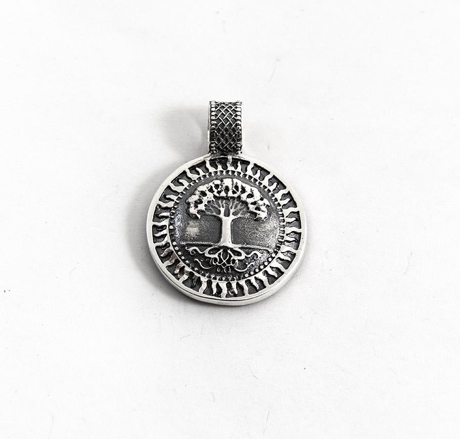 Кулон оберег Maxi Silver 9563 Дерево жизни и макошь (89563)