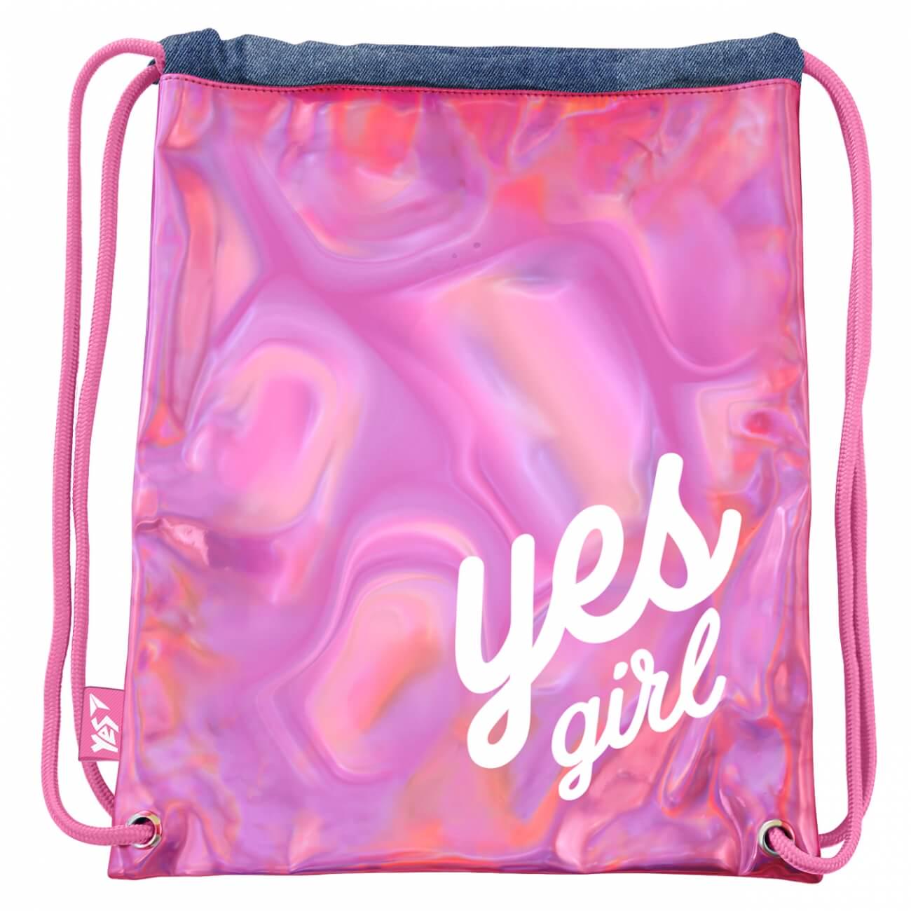 Сумка для обуви YES Girl ПВХ голограмма Розовый (532899)