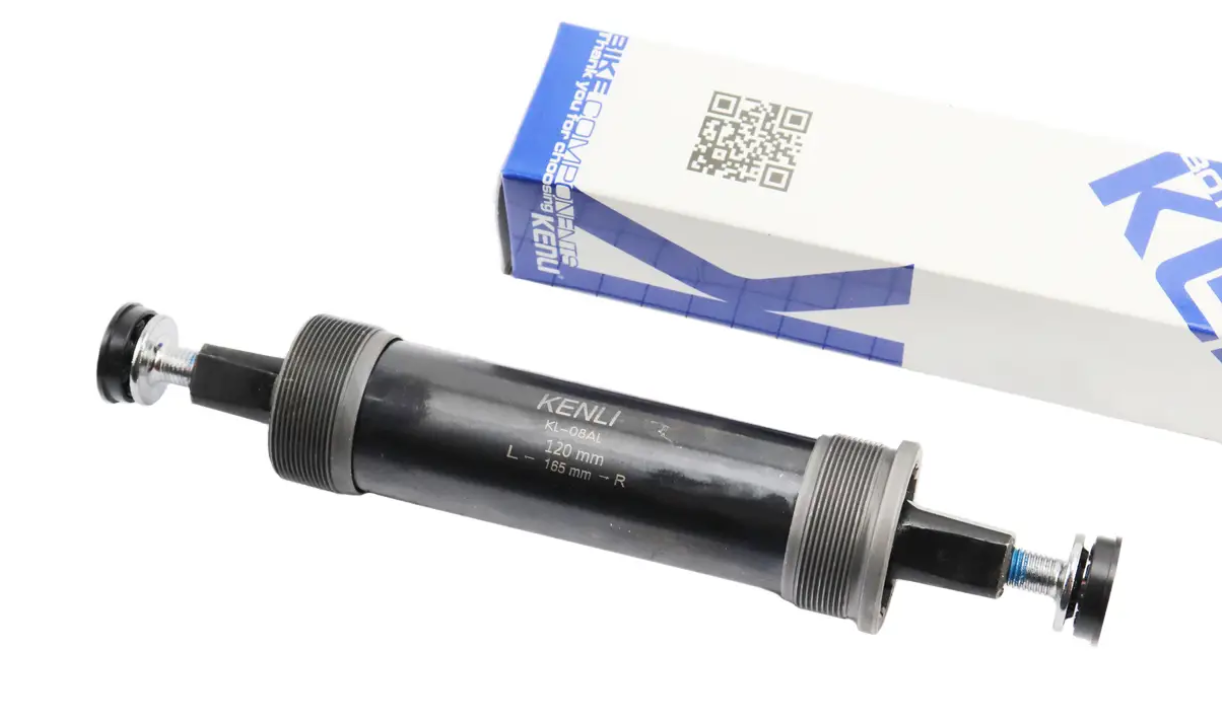 Каретка картридж велосипедная KENLI KL-08AL FAT BIKE 120х165 мм под квадрат в сборе под болт М8х17 мм