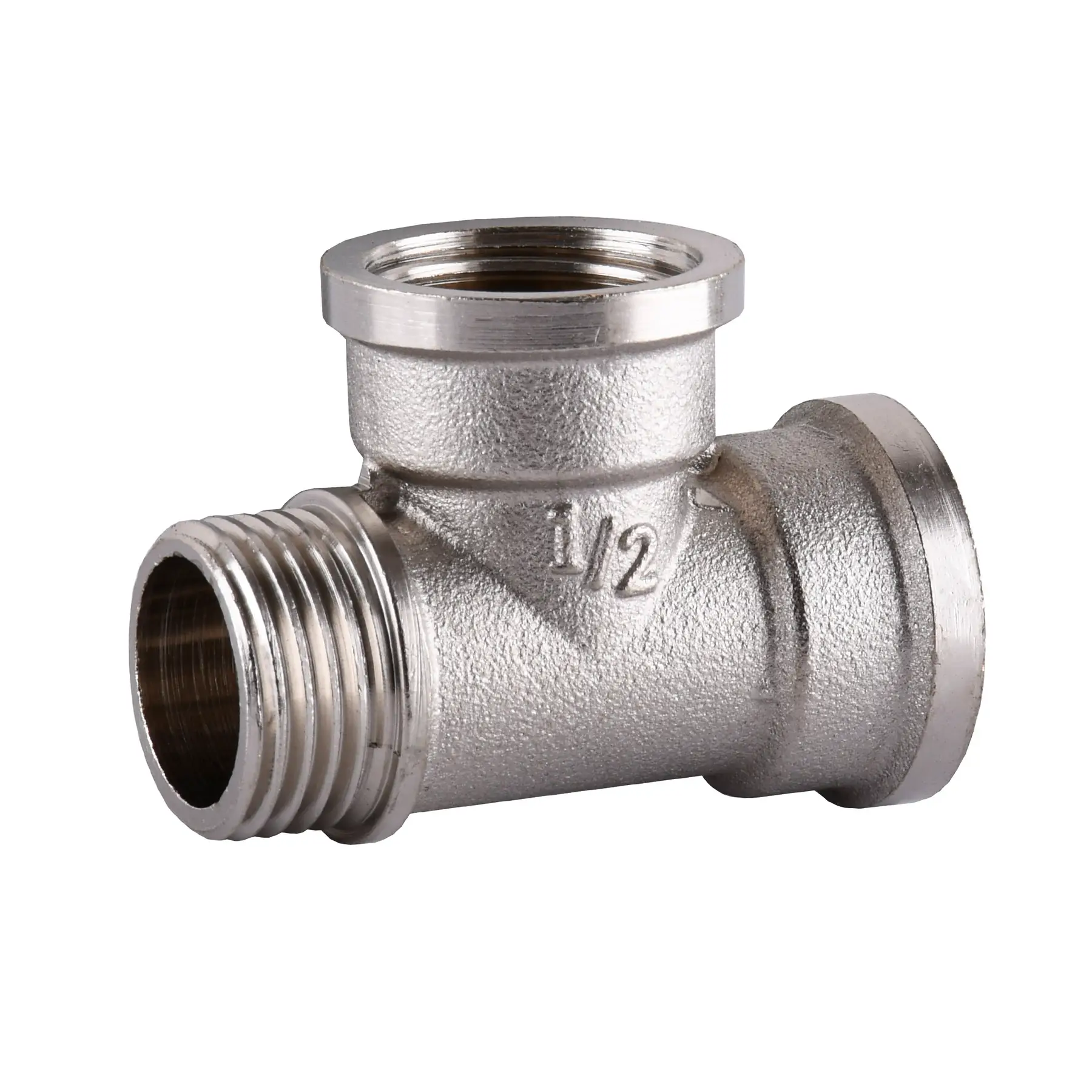 Тройник штампованный никелированный 1/2" ВРх1/2" ВРх1/2" ЗР (А0213Анк VA) Тройник штампованный никелированный 1/2" ВРх1/2" ВРх1/2" ЗР (А0213Анк VA)