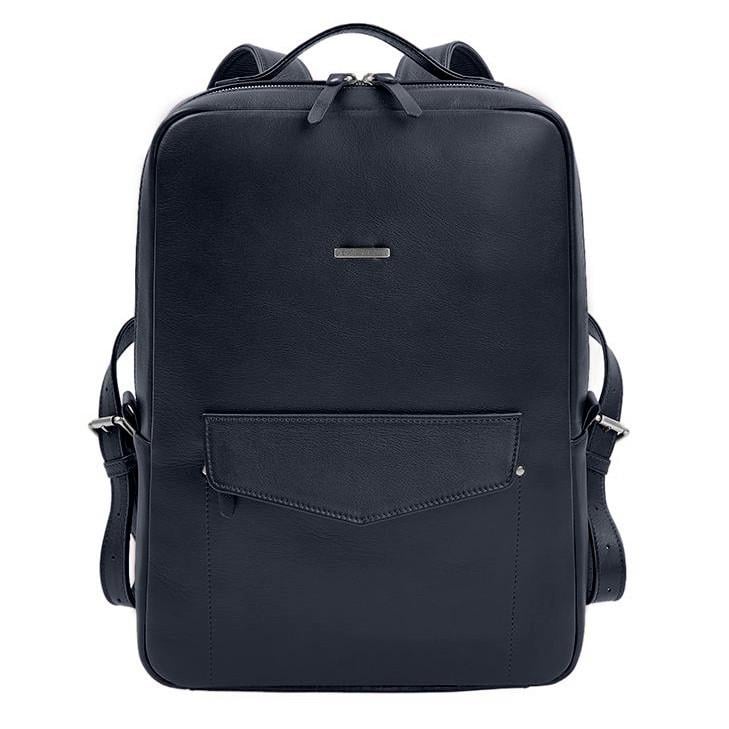 Рюкзак кожаный на молнии Cooper maxi Синий (A-028439)