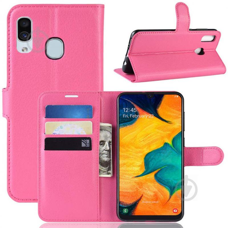Чехол-книжка Litchie Wallet для Samsung Galaxy A20 / Galaxy A30 Розовый (hub_iSoi82308)