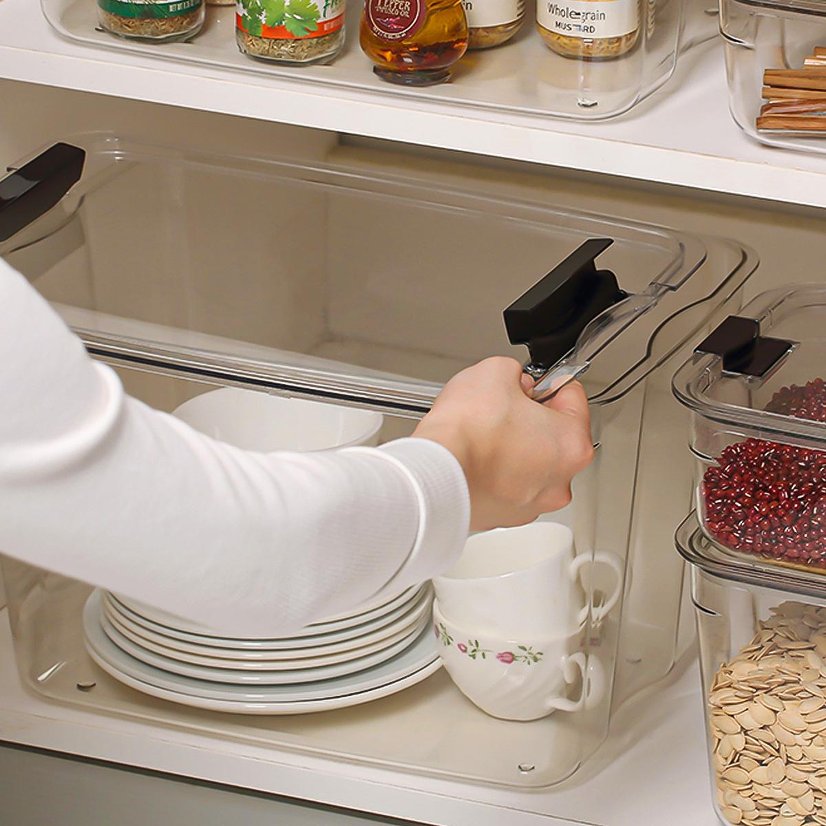 Ящик с крышкой МВМ MY HOME XL Прозрачный (FH-35 XL T) - фото 9 Ящик с крышкой МВМ MY HOME XL Прозрачный (FH-35 XL T) - фото 9