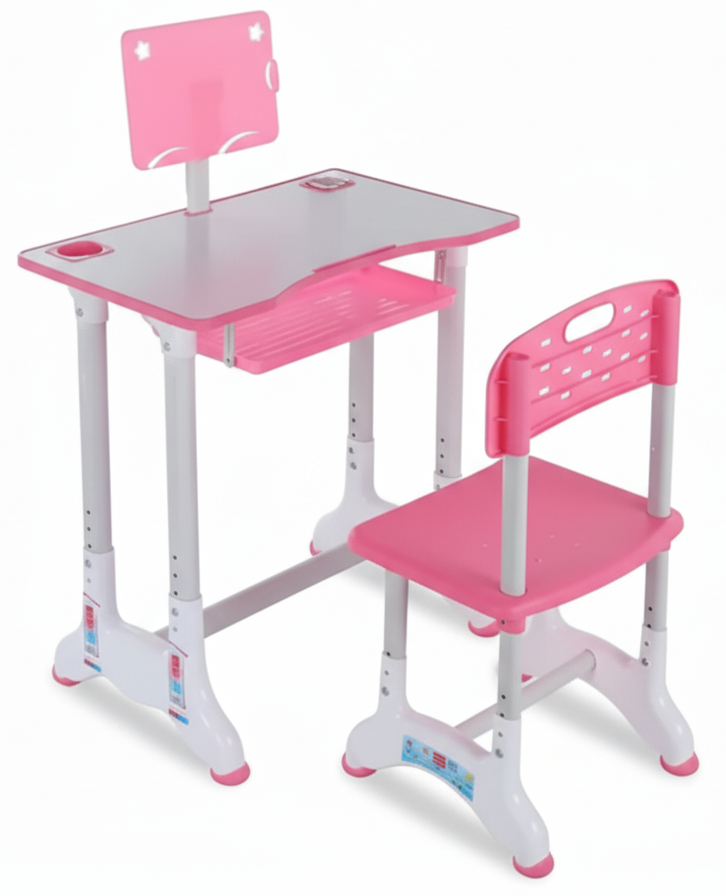 Парта шкільна та стільчик з регулюванням висоти Рожевий (2104618702) - фото 5 Парта шкільна та стільчик з регулюванням висоти Рожевий (2104618702) - фото 5