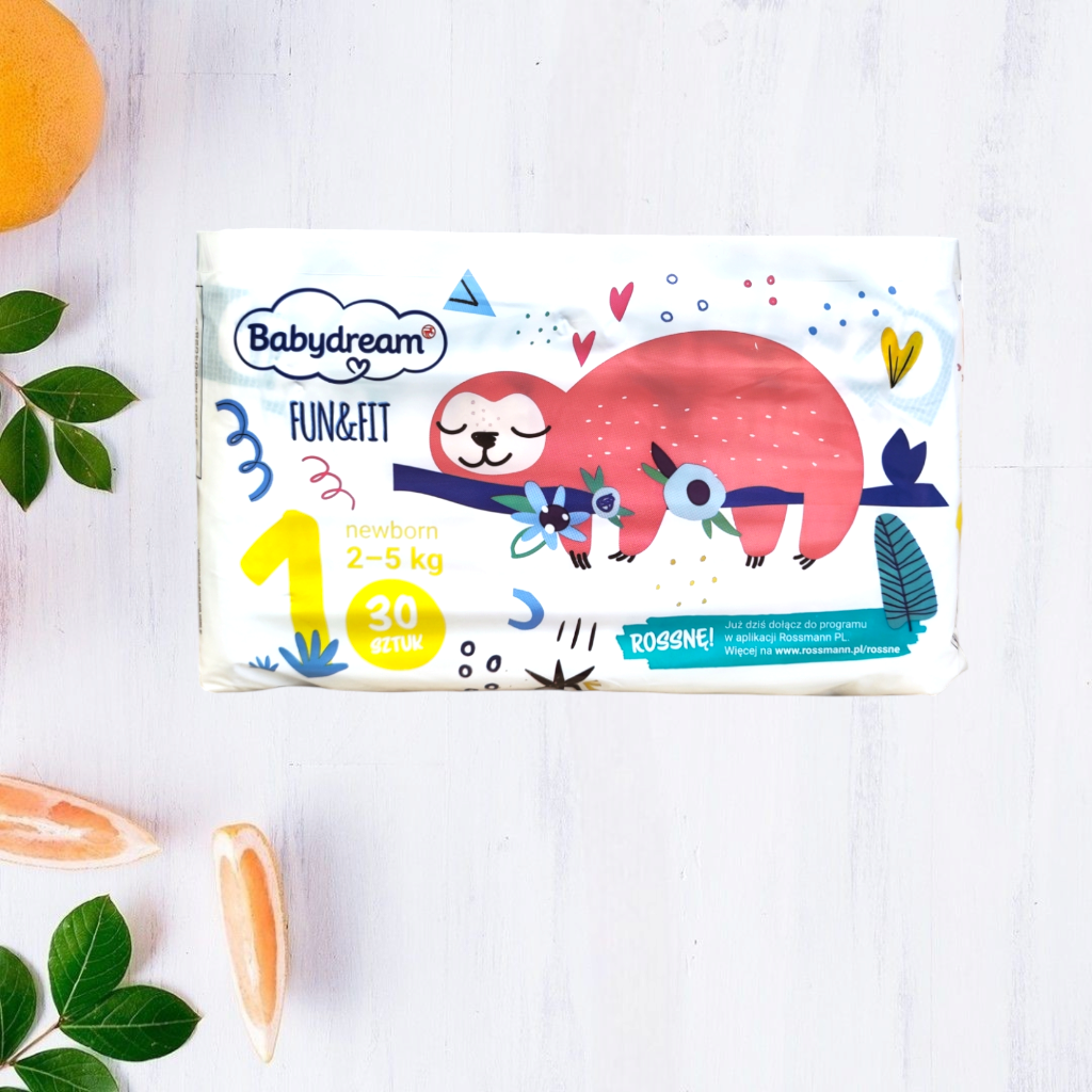 Підгузки Babydream Fun&Fit 1 Newborn 2-5 кг 30 шт.