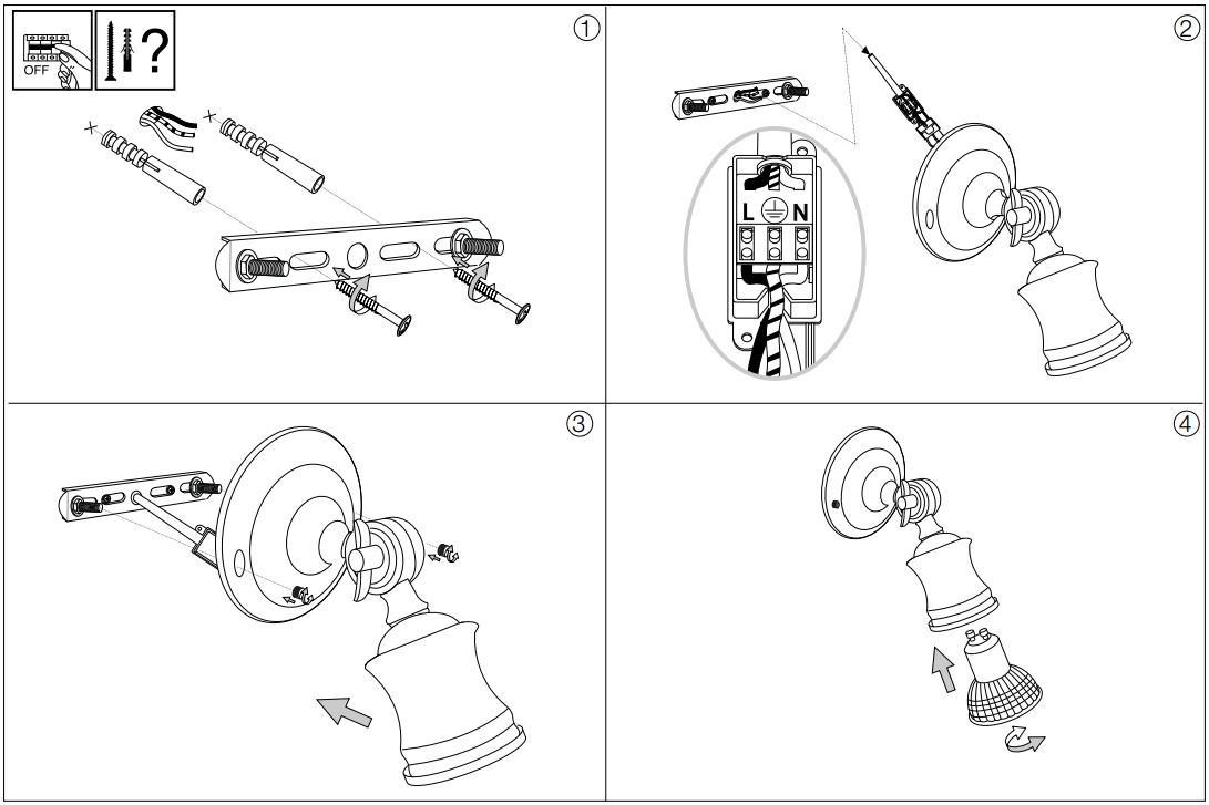 Настінний світильник Ideal Lux BARBER AP1 NICKEL (160016) - фото 4