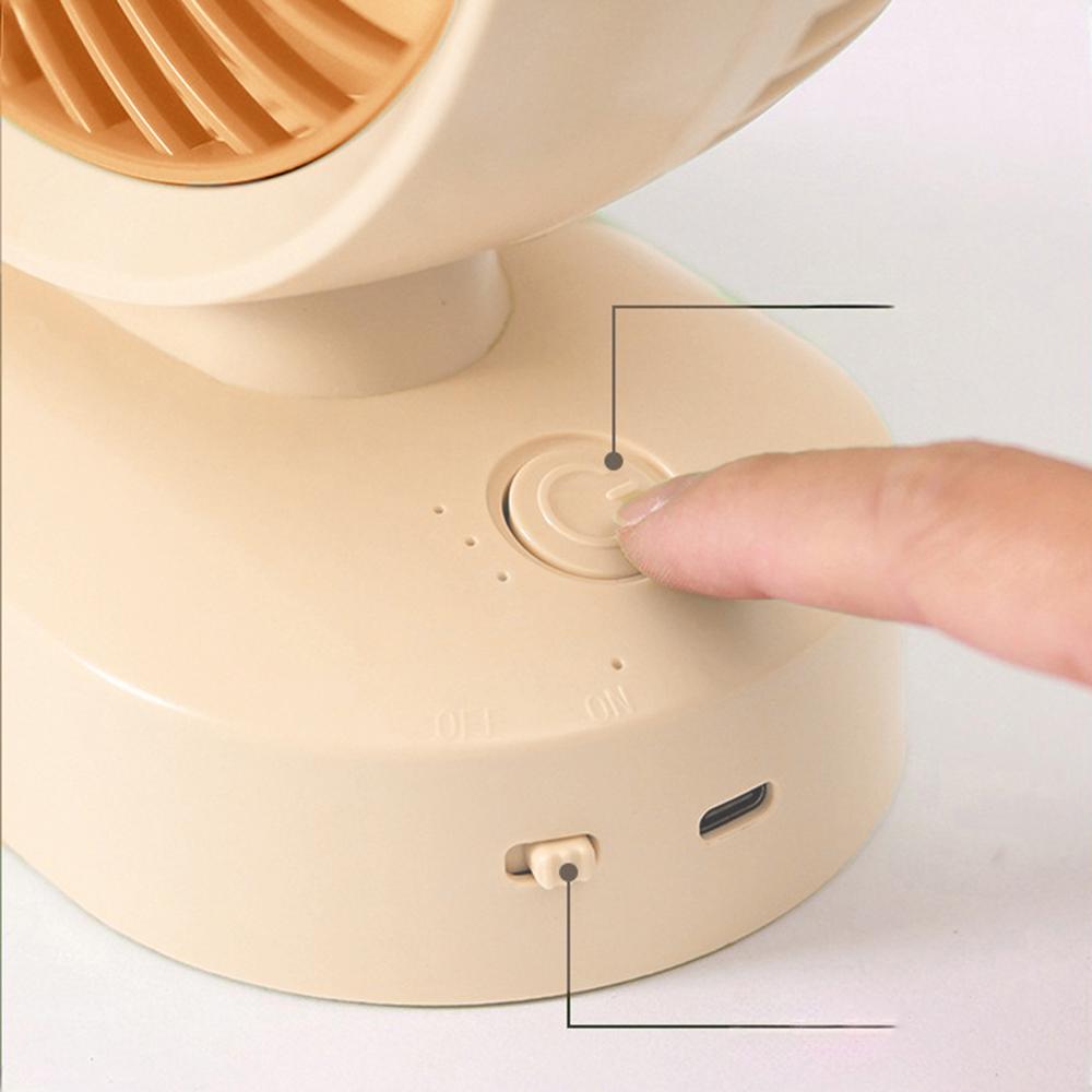 Вентилятор портативний настільний на акумуляторі 1200 мАг USB-Type C 3 режими 5 Вт Кремовий (27434606) - фото 7 Вентилятор портативний настільний на акумуляторі 1200 мАг USB-Type C 3 режими 5 Вт Кремовий (27434606) - фото 7