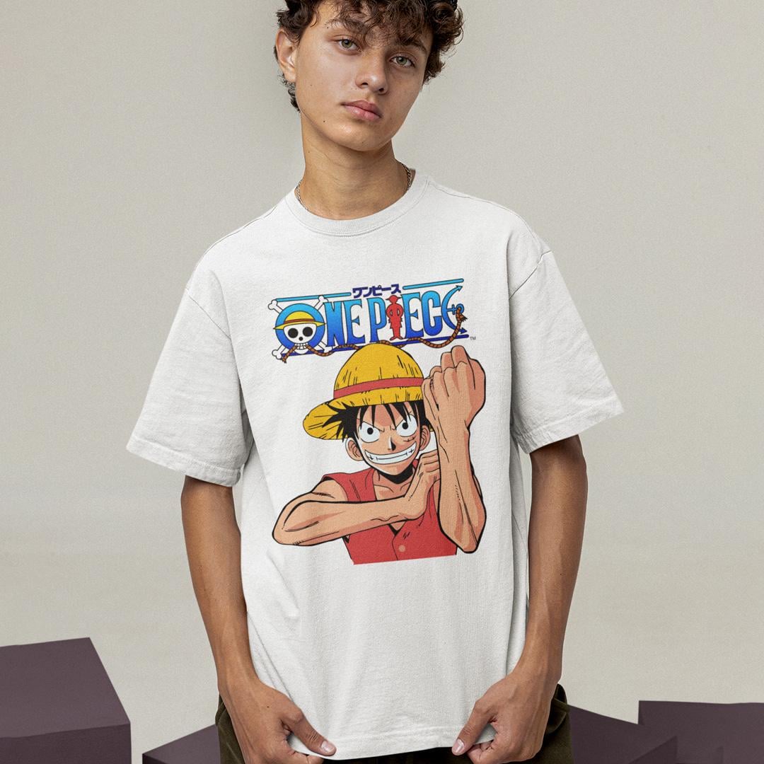 Футболка унисекс One Piece Luffy Monkey D wht L Белый (0000010535)