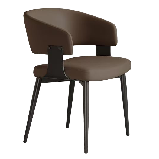 Кухонный стул RIAS DSF-311 с мягкой обивкой из экокожи 48x48x75 см Brown (3_07720)