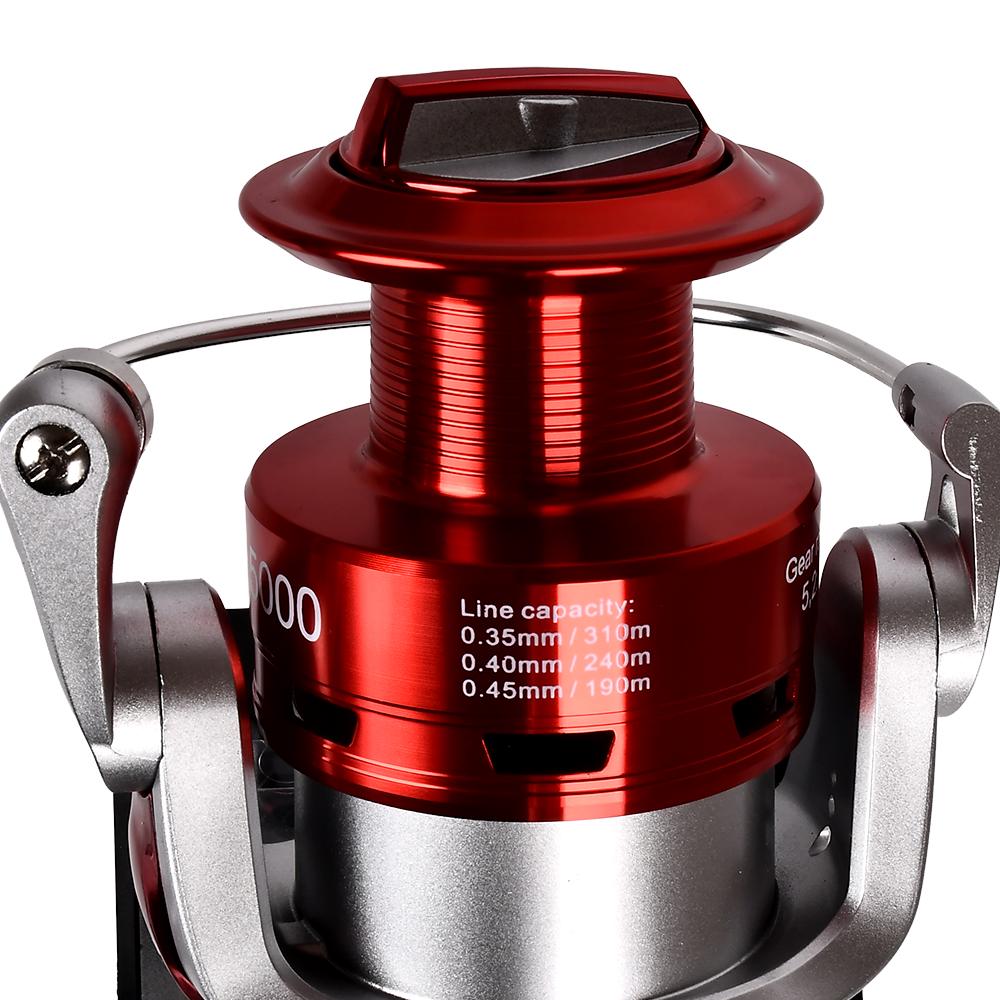 Котушка риболовна Sams Fish 5000 5bb металева шпуля і ручка Grey-Red (SF23971) - фото 3 Котушка риболовна Sams Fish 5000 5bb металева шпуля і ручка Grey-Red (SF23971) - фото 3