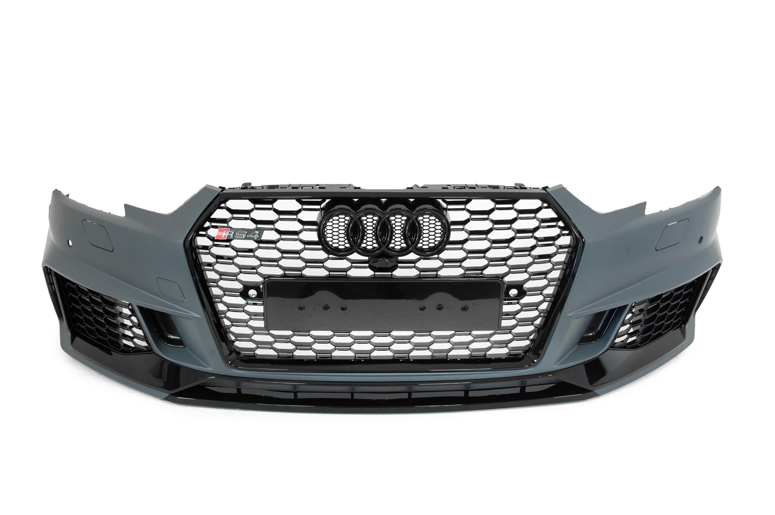 Передний бампер RS-Style 2015-2019 GT Tuning для Audi A4 B9 2015-2024 гг. пластик Под покраску