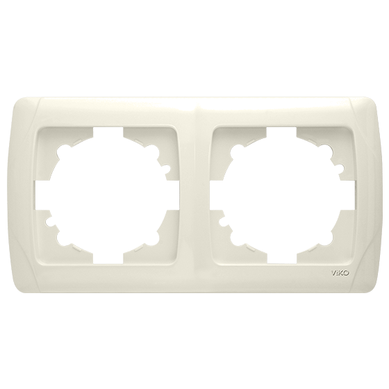 Рамка подвійна горизонтальна Viko Carmen Кремовий (90572102)