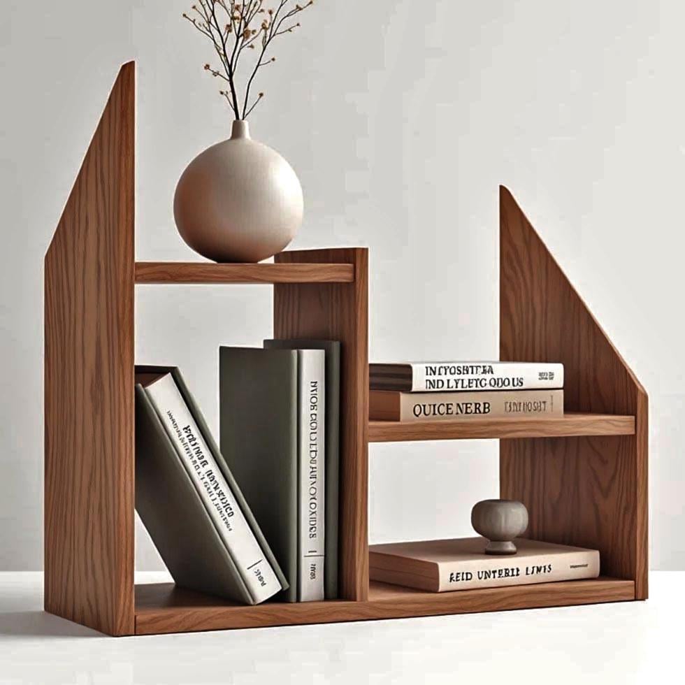 Полка книжная настольная из дерева Фламагас Корица (КПА-009833)