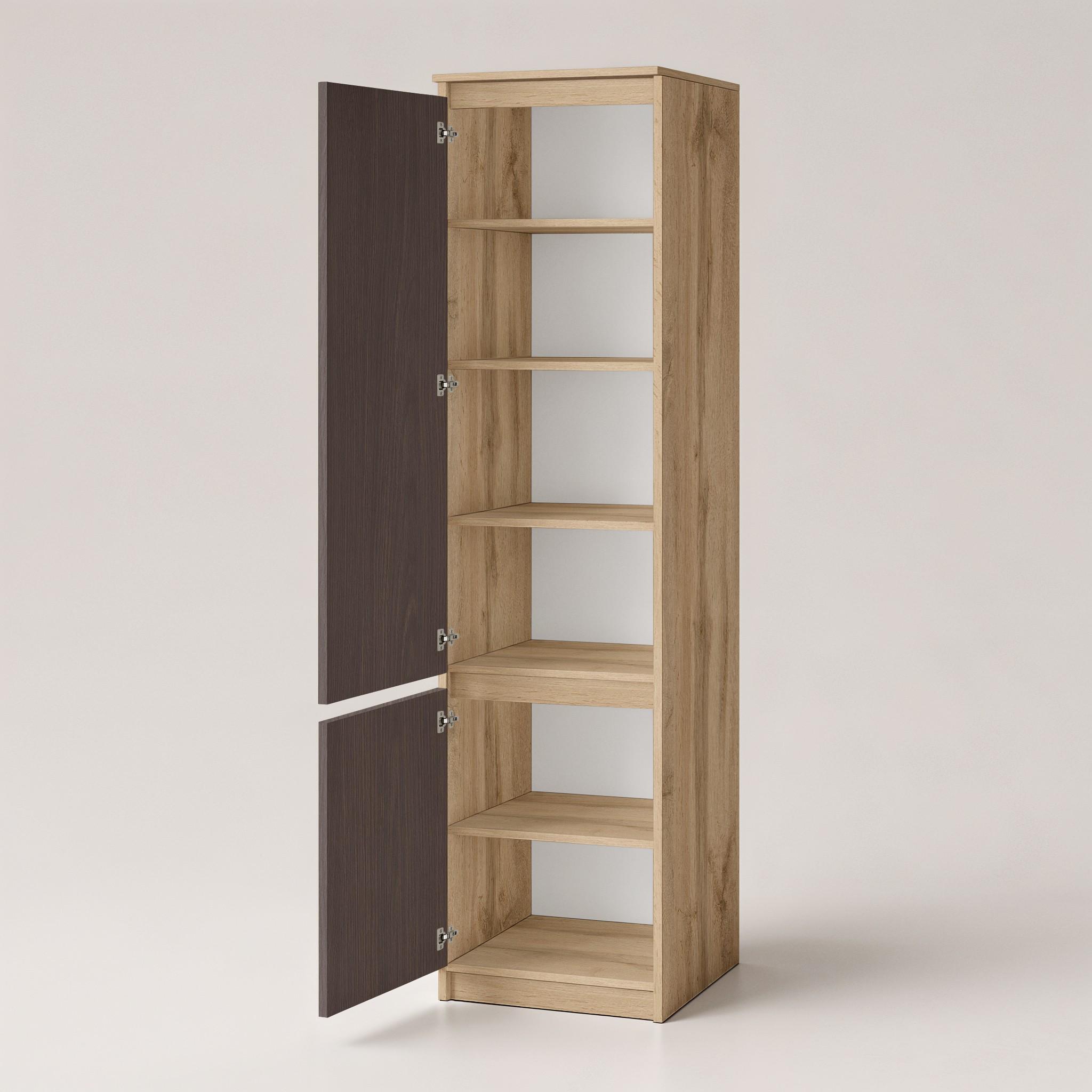 Шкаф-пенал с полками T-217 500х498х2117 мм Дуб Аппалачи/Венге Магия - фото 2 Шкаф-пенал с полками T-217 500х498х2117 мм Дуб Аппалачи/Венге Магия - фото 2