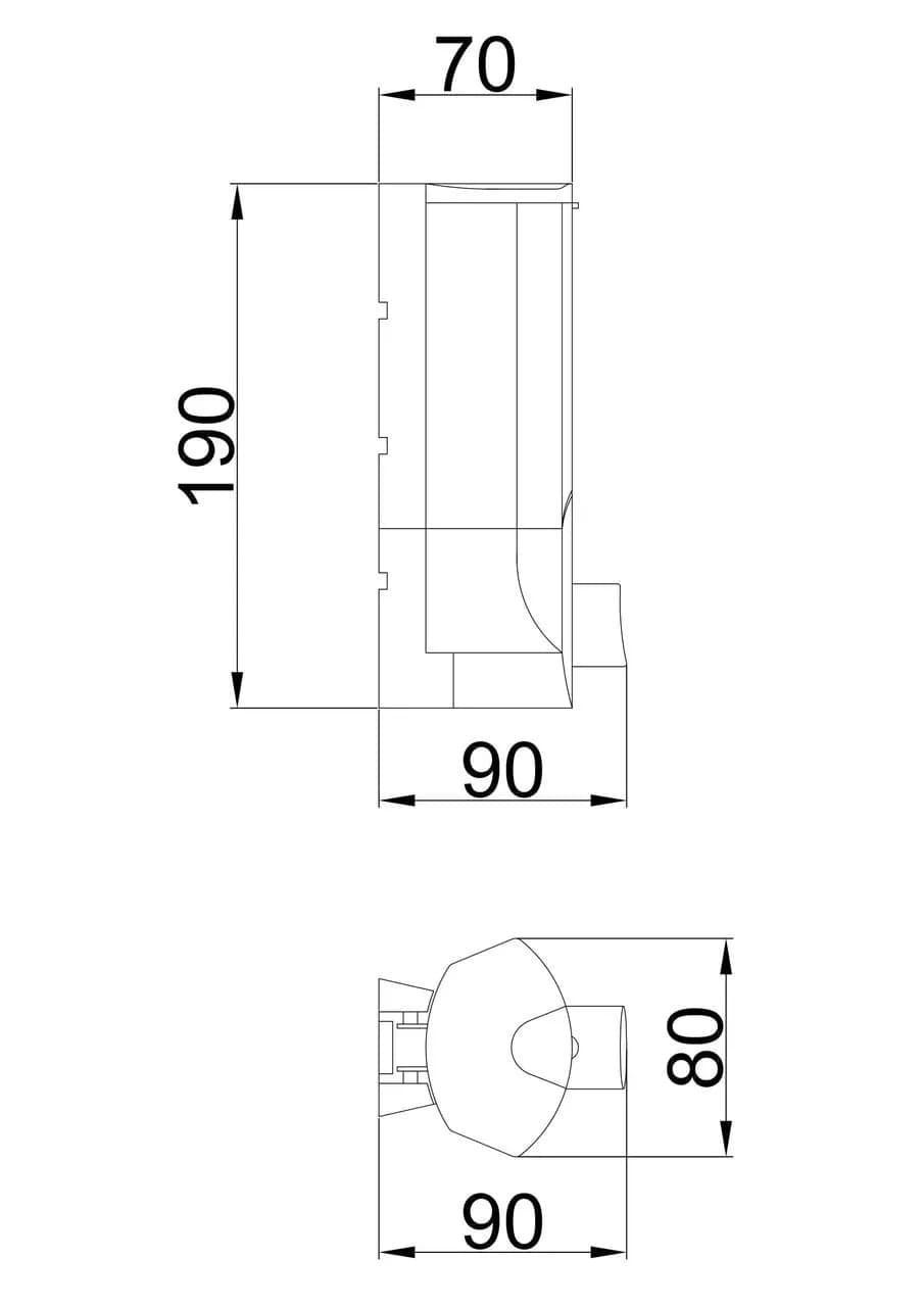 Дозатор-диспенсер для жидкого мыла Frap F407 380 мл Хром (21759066) - фото 6