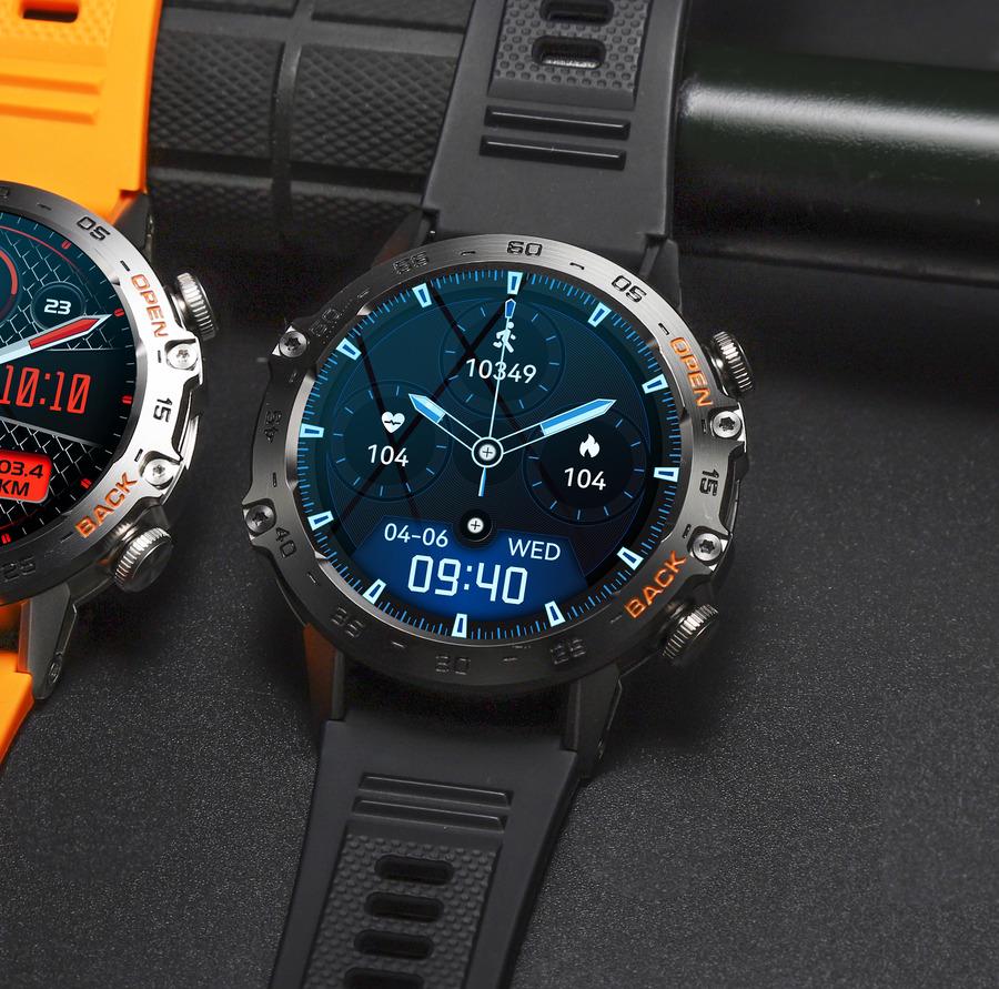 Смарт-годинник Smart Delta K52 Black Rubber з металевим ремінцем (1640) - фото 6