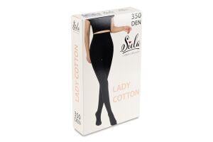 Колготки женские SIELA Lady cotton 350 Den р. 5 Nero (2383944454)