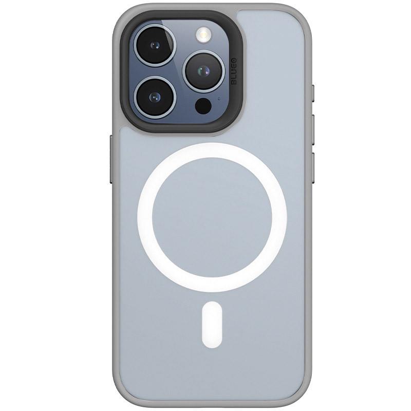 Противоударный TPU+PC чехол Blueo Skin Friendly Frosted with MagSafe для Apple iPhone 15 Pro (6.1") Серый