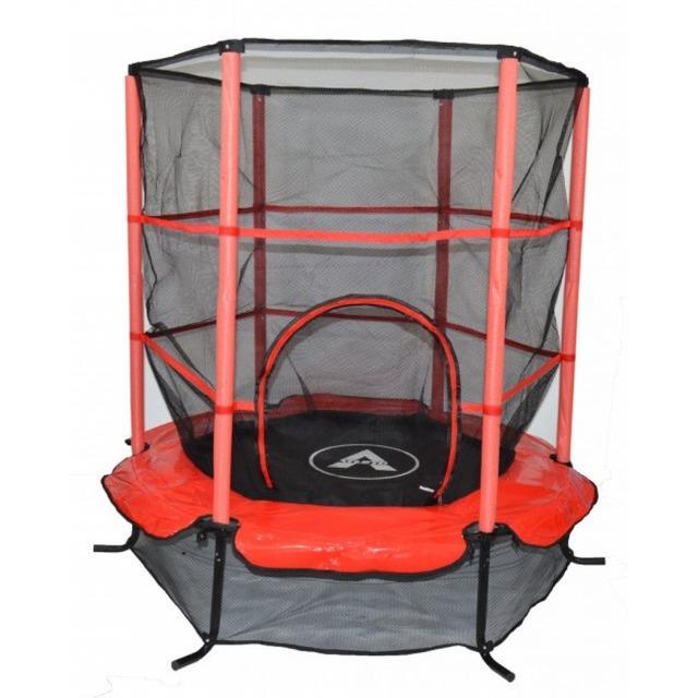 Батут детский Atleto с сеткой 140 см Красный (21000404)