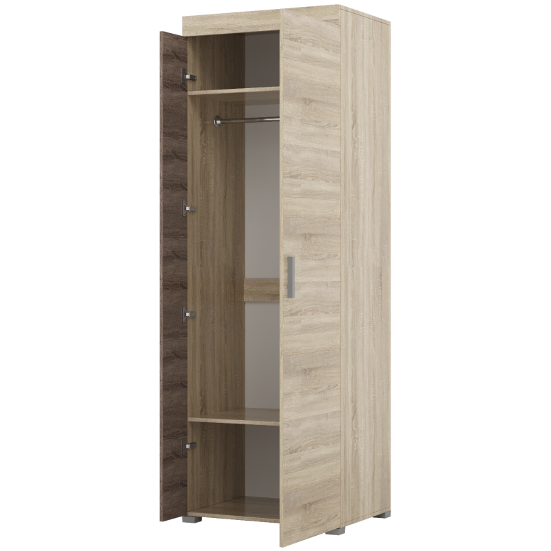 Шкаф для одежды Эверест Британия ШП-3 208х52х70 см Дуб сонома/Трюфель (2166775)