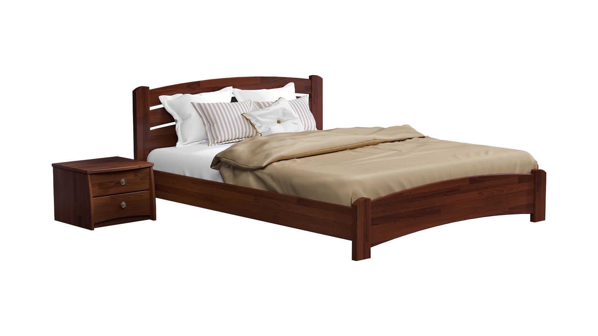 Кровать деревянная Estella Венеция Люкс Щит 2Л4 160х190 см Каштан (3001040027)