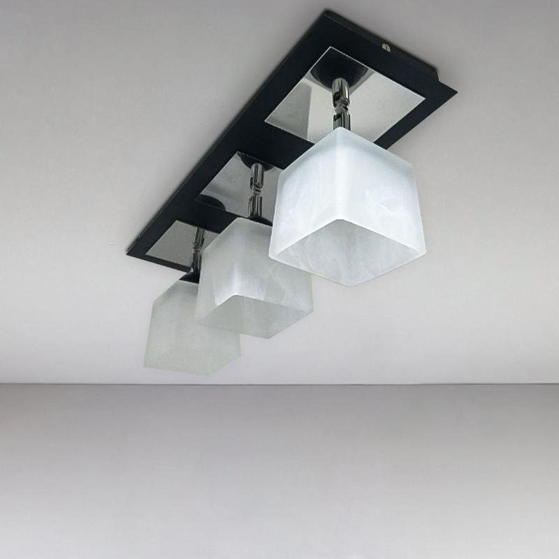Люстра стельова Light House SRS-16201/3 з поворотним плафоном на три лампи Чорний
