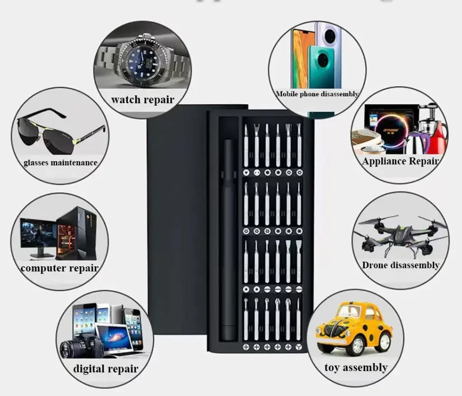 Набор отверток прецизионных магнитных кейсом на 24 бита (28525905) - фото 7 Набор отверток прецизионных магнитных кейсом на 24 бита (28525905) - фото 7