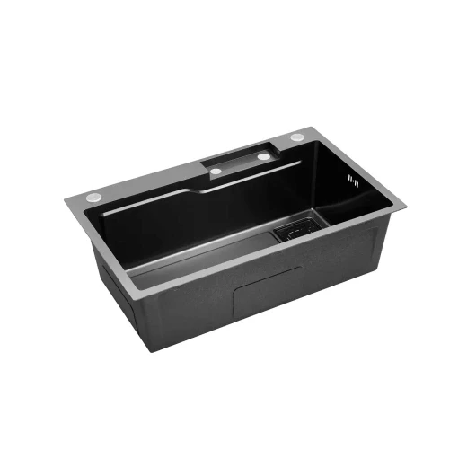 Мийка кухонна Kroner KRP PVD Schwarze SET7546HM (2667608037)