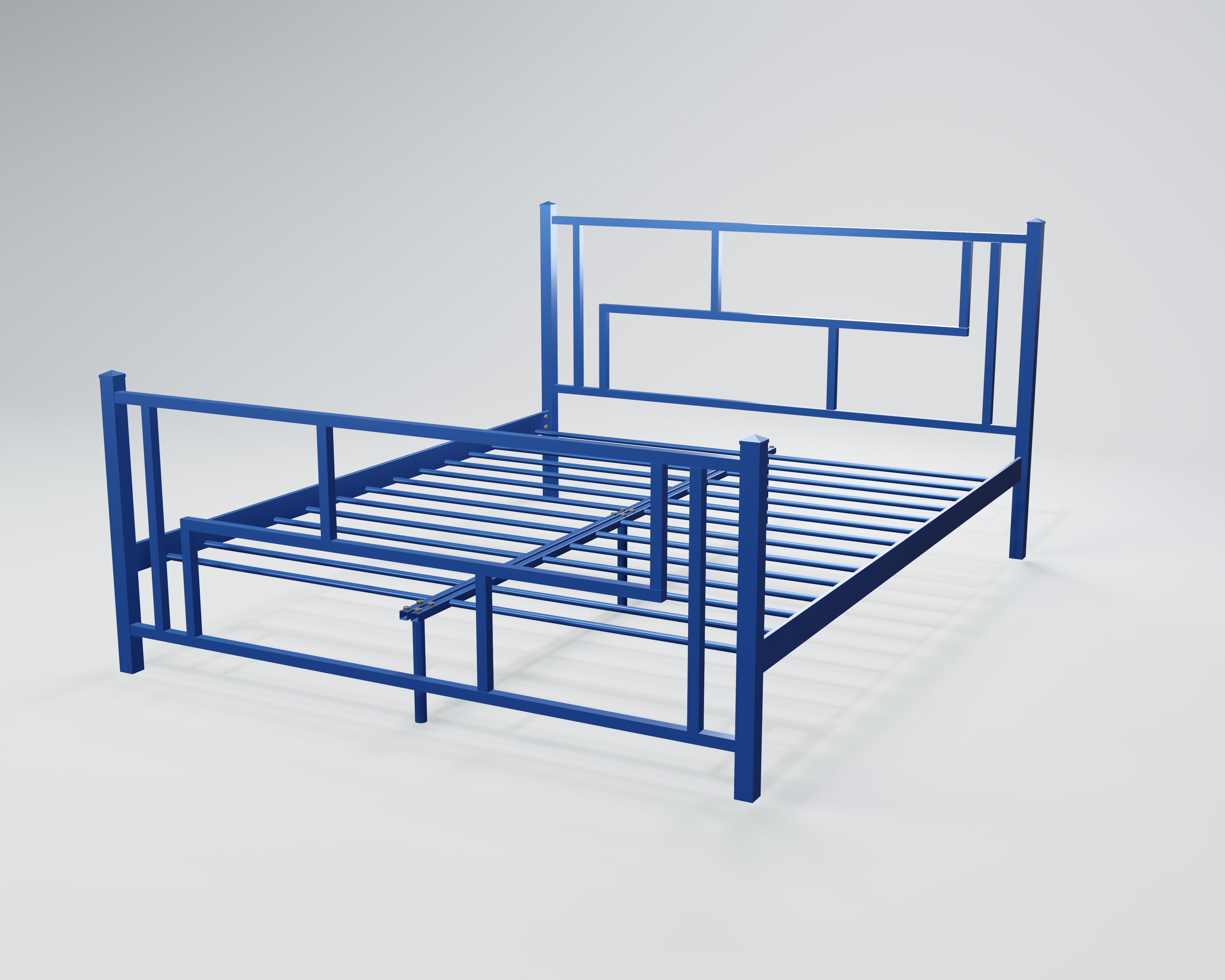 Кровать металлическая Амис 120x190 см Синий