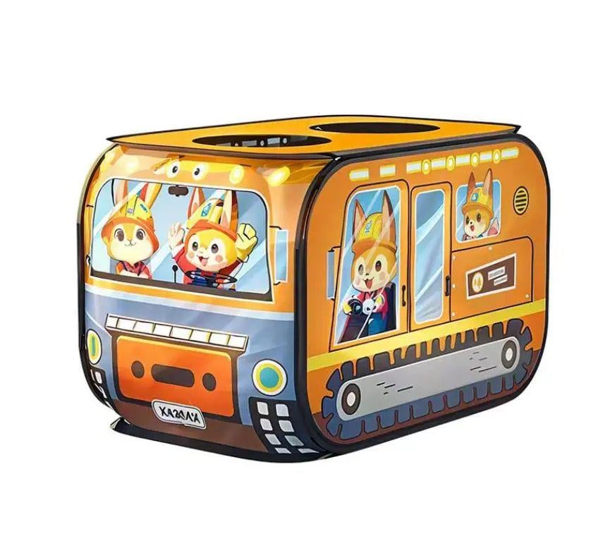 Дитячий намет ігровий TK Group TENT Машинка з чохлом-сумкою 110х70х70 см Жовтий (opt-105284)