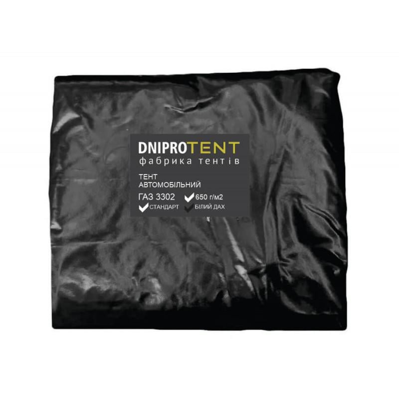 Тент DniproTent Газель 2-х сторонній 8-14 люверсів посилений ПВХ 650 г/м2 Чорний (25457255)