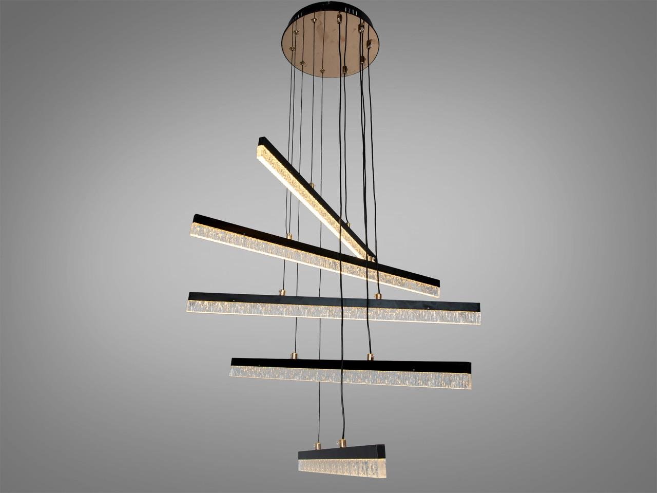 Люстра LED для гостиной 5 линий 70 Вт с пультом Черный SX1016/5BK (2904657501) Люстра LED для гостиной 5 линий 70 Вт с пультом Черный SX1016/5BK (2904657501)