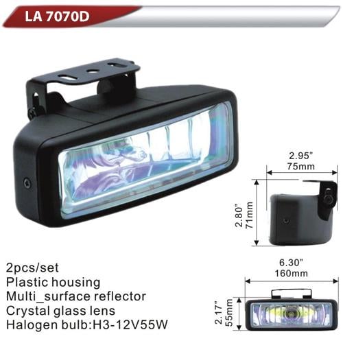 Фара дополнительная DLAA 7070D-RY 160х55 мм (37902)