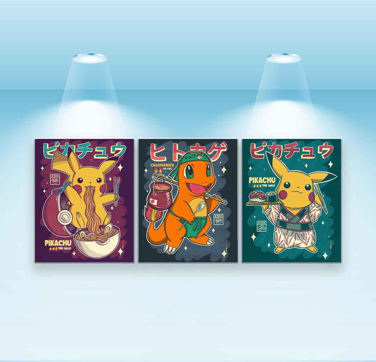 Набор постеров Riviera Blanca Charmander and Pikachu 3 шт. (PS-172)