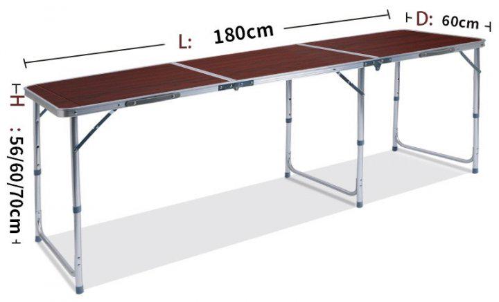 Стіл розкладний подовжений для пікніка з 6 стільцями Коричневий - фото 9