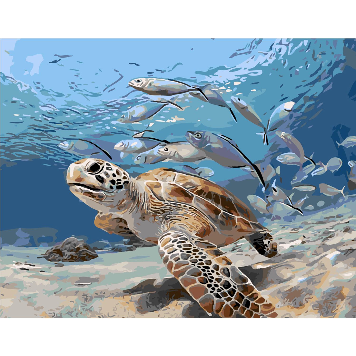 Картина по номерам Strateg Подводный мир 40х50 см (SY6175)