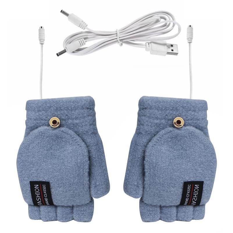 Перчатки-митенки зимние женские Lesko 2020 USB-подогрев регулируется застежкой Blue (24366796) Перчатки-митенки зимние женские Lesko 2020 USB-подогрев регулируется застежкой Blue (24366796)